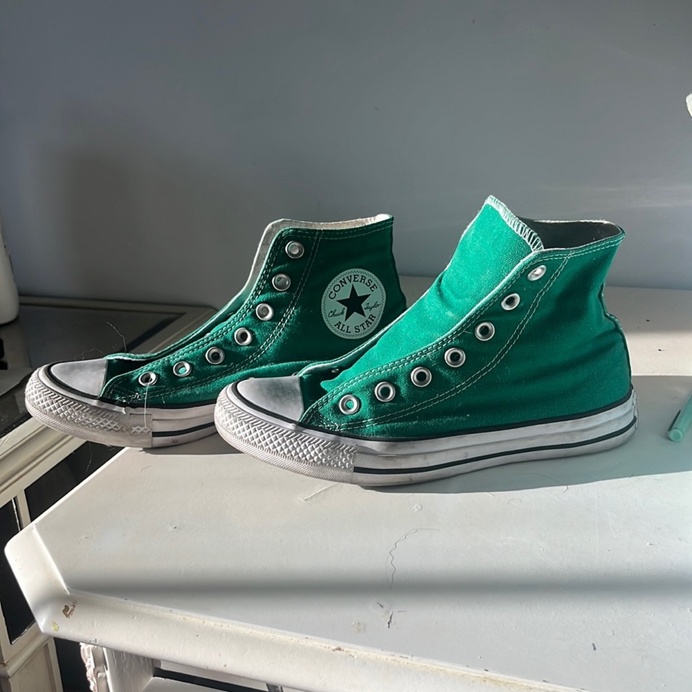 Converse canvas hightops, Amazon Green